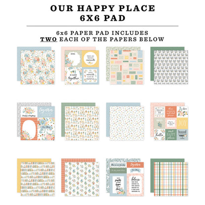 Echo Park - Bloc Papel 6 x 6 - Our Happy Place