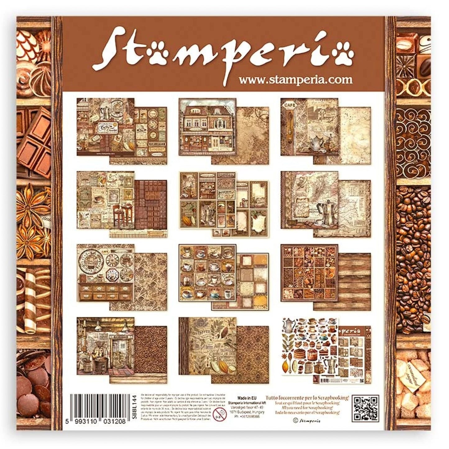 Stamperia - Coleccion 12 x 12 - Coffee and Chocolate