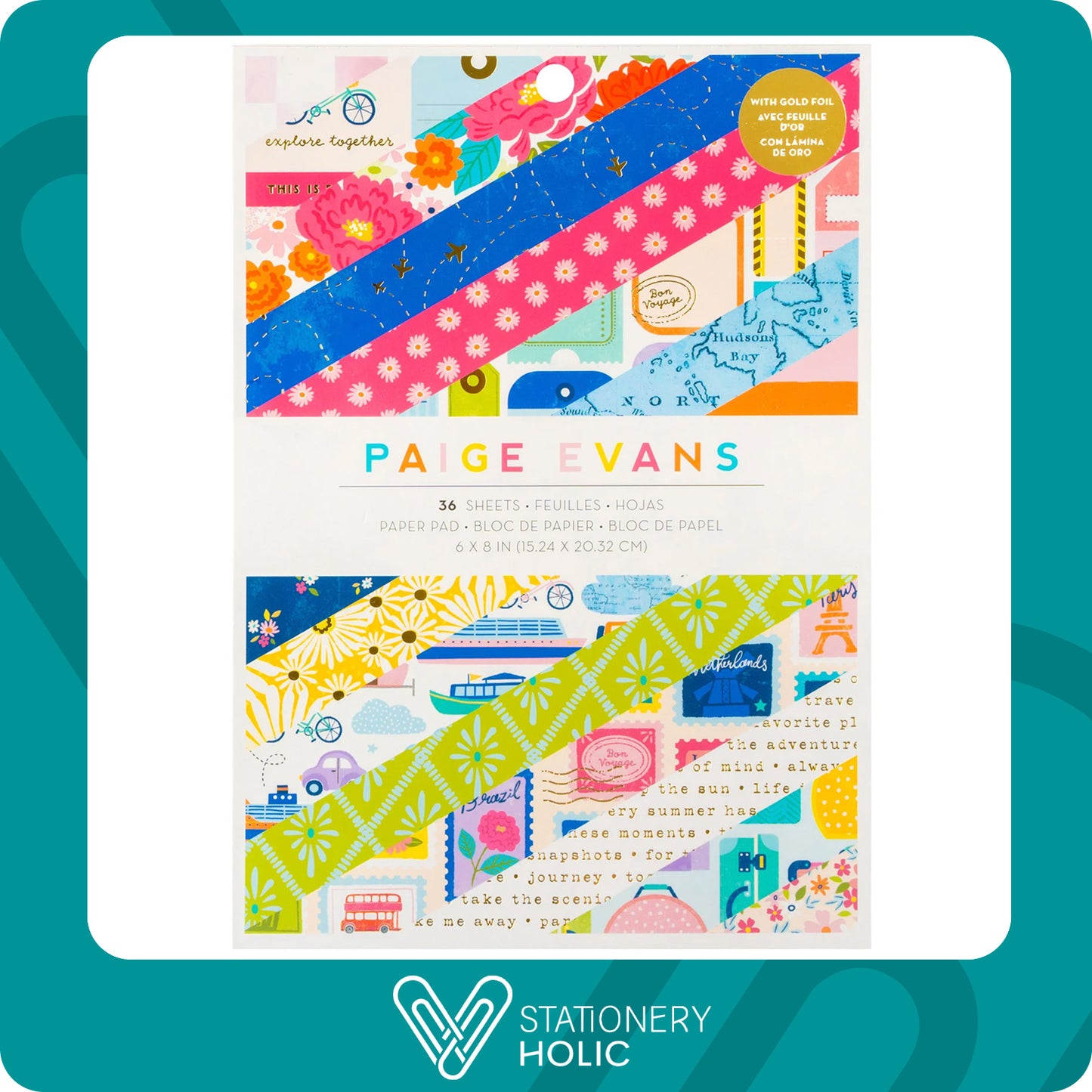 Paige Evans - Bloc Papel 6 x 8 - Adventurous