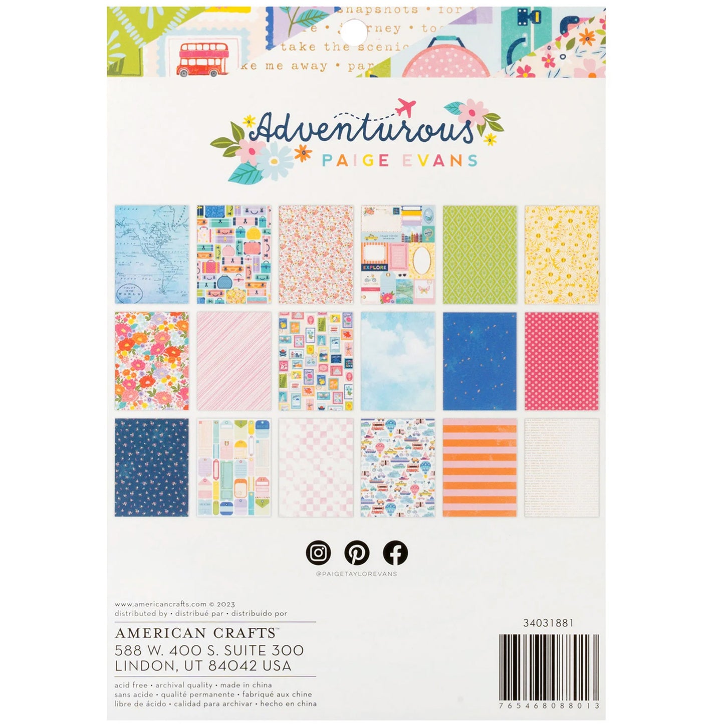Paige Evans - Bloc Papel 6 x 8 - Adventurous