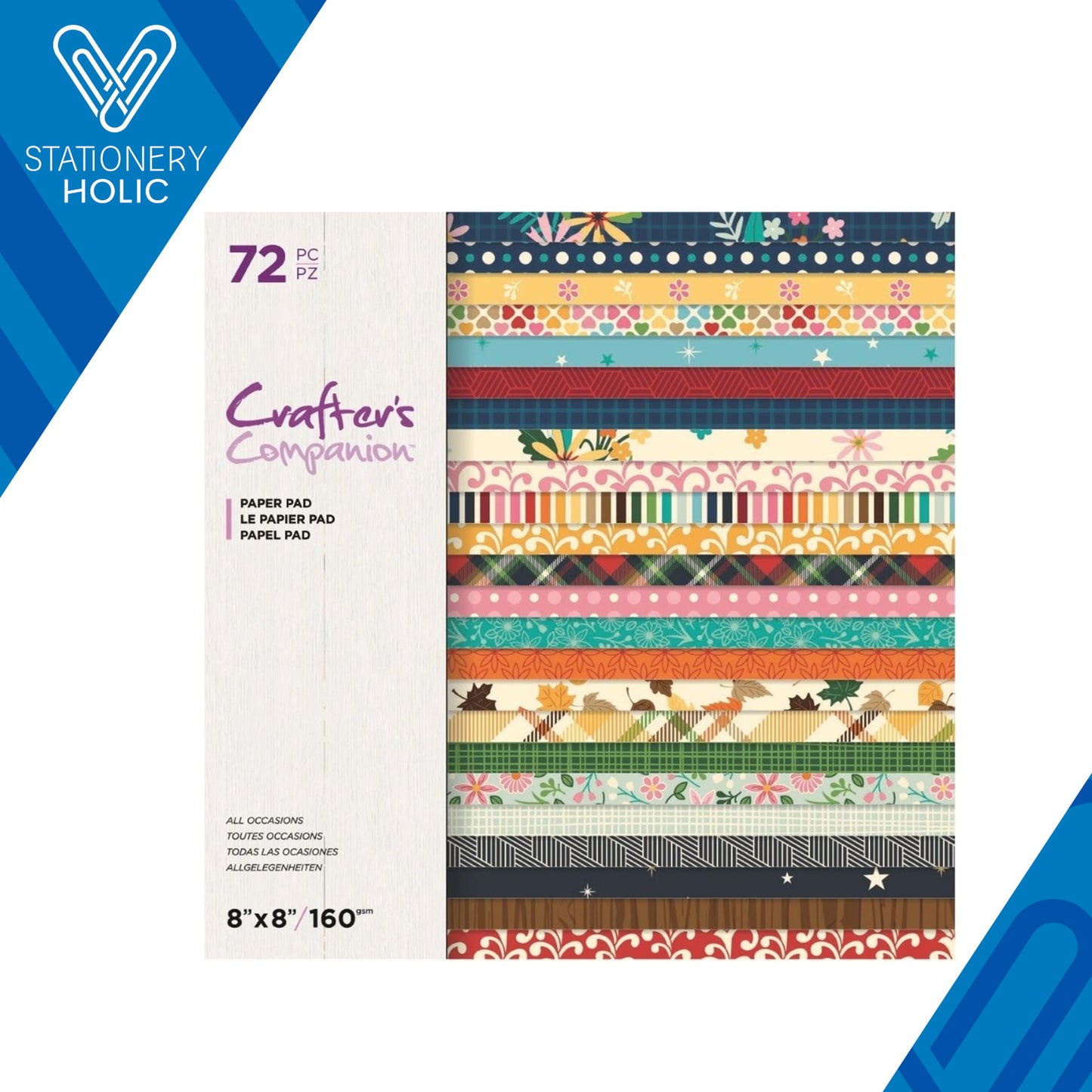 Crafter's Companion - Bloc Papel 8 x 8 - All Occasions