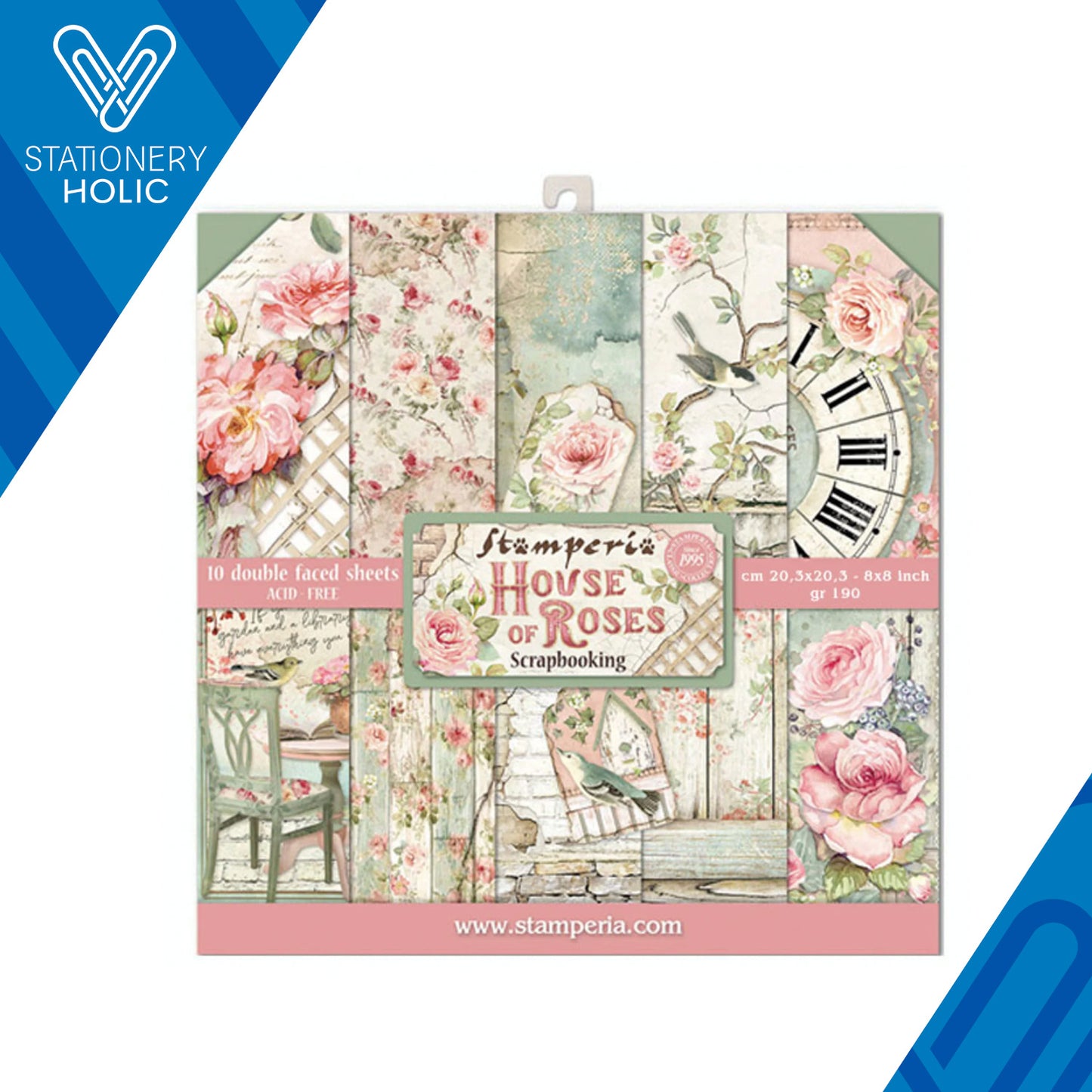 Stamperia - Coleccion 8 x 8 - House of Roses