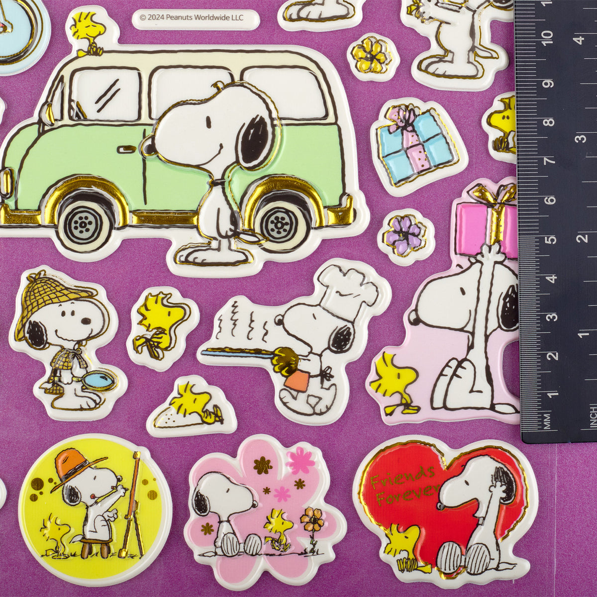 Peanuts - Puffy Stickers - Snoopy Big Shining Rosado