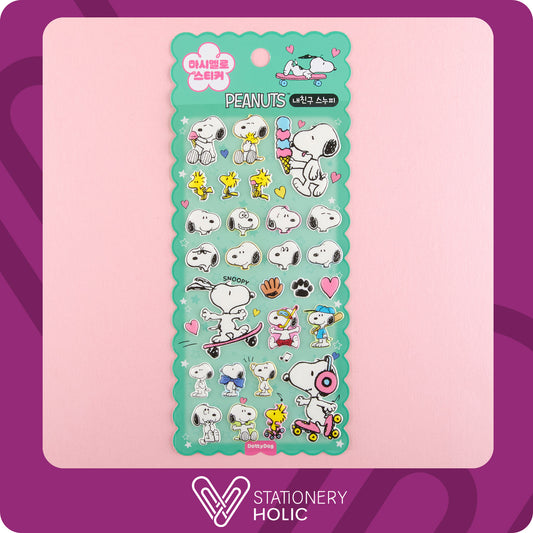 Peanuts - Puffy Stickers - Menta