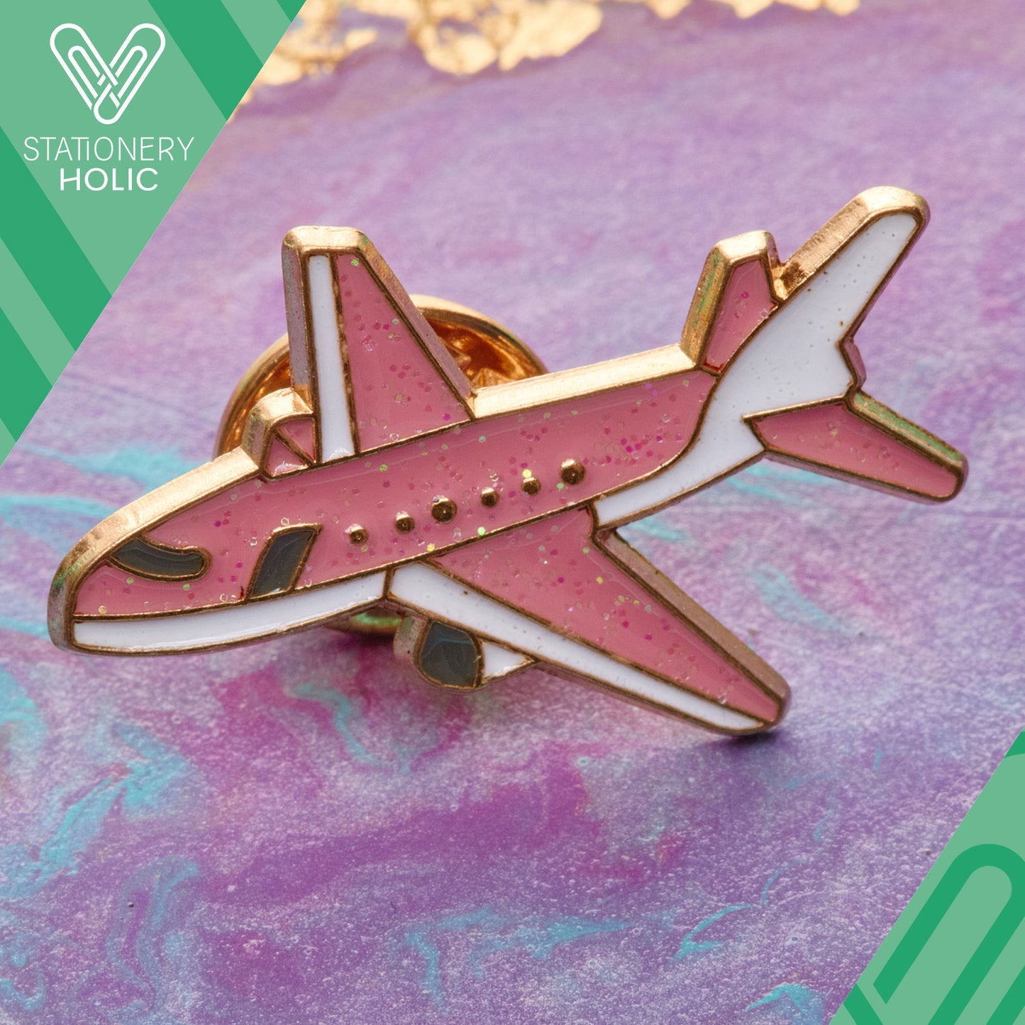 UB - Pin - Avion Rosado