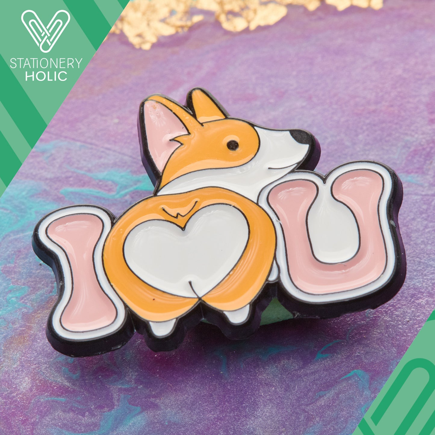 UB - Pin - Corgi Love You