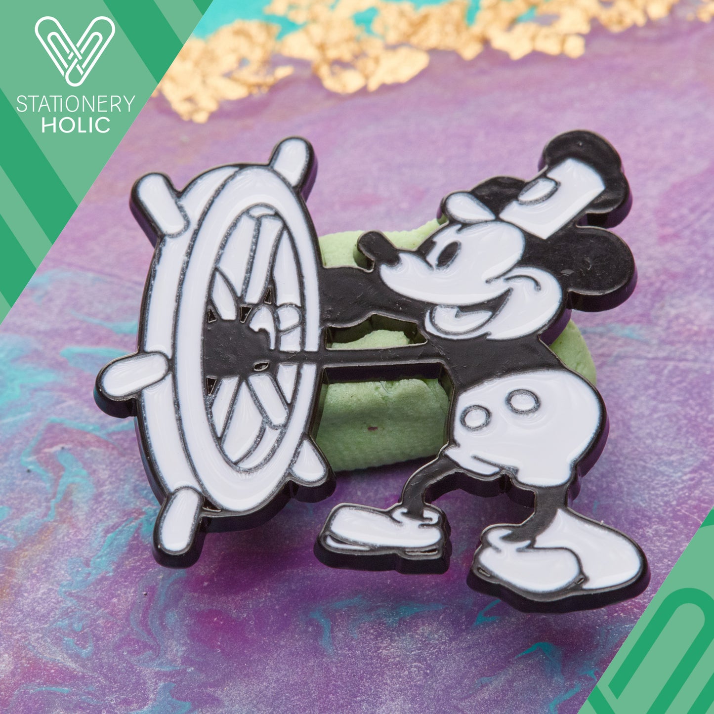 UB - Pin - Mickey Mouse B&W Timon