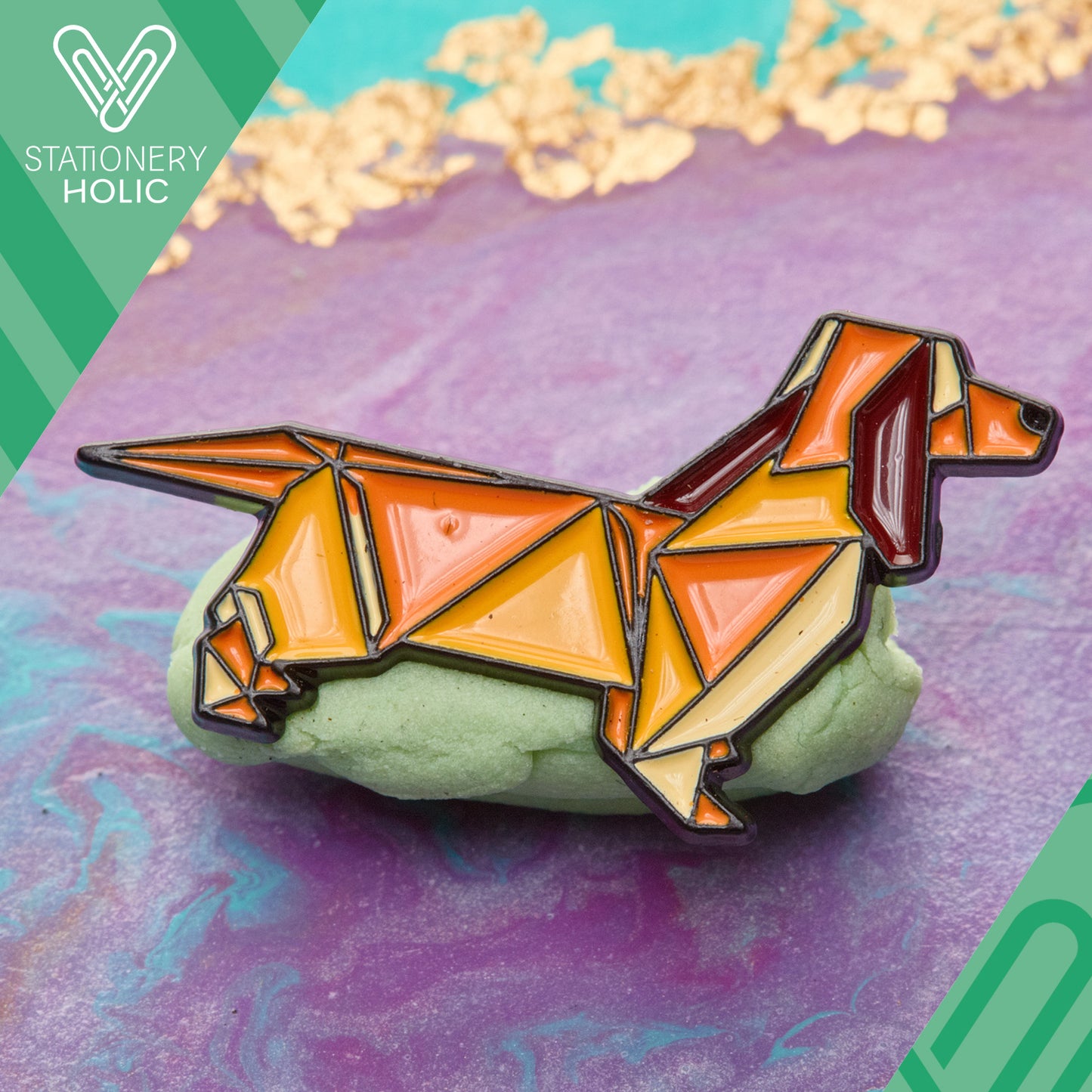 UB - Pin - Perro Salchicha Origami