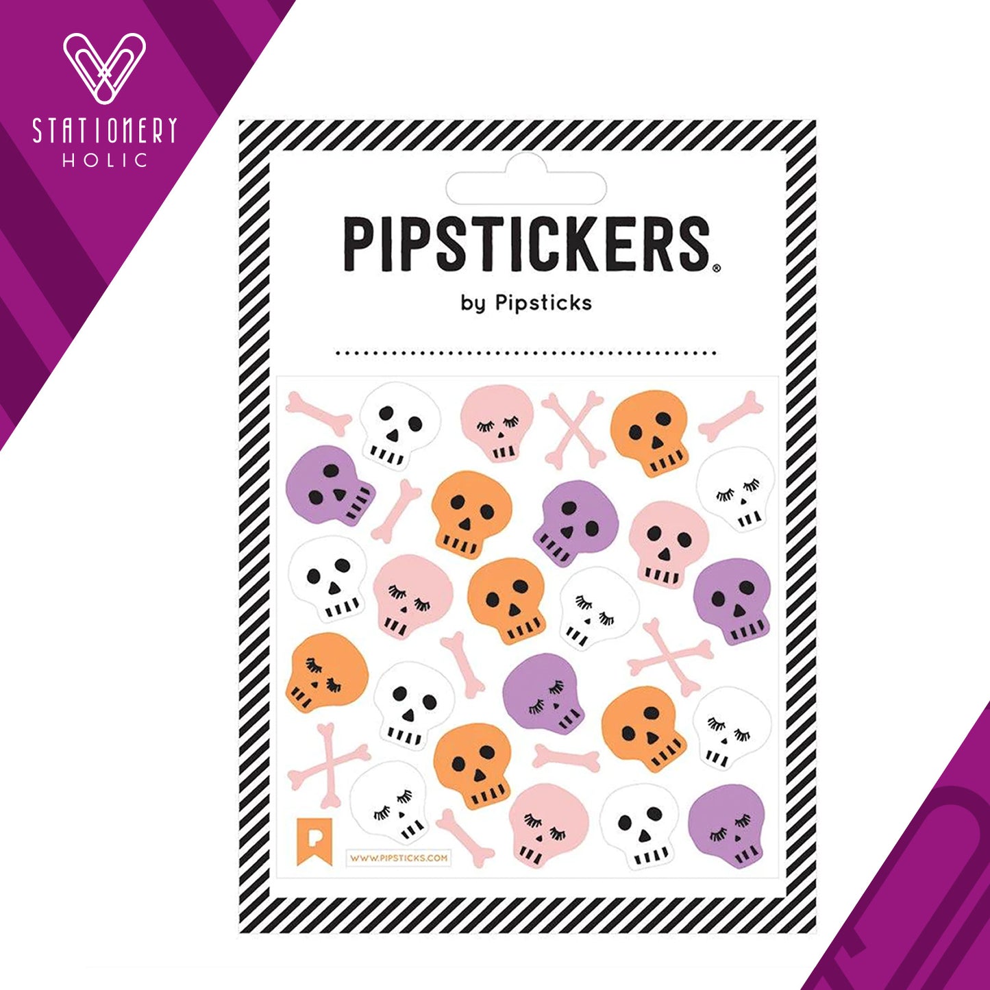 Pipsticks - Stickers 4x4" Fuzzy - Skulls