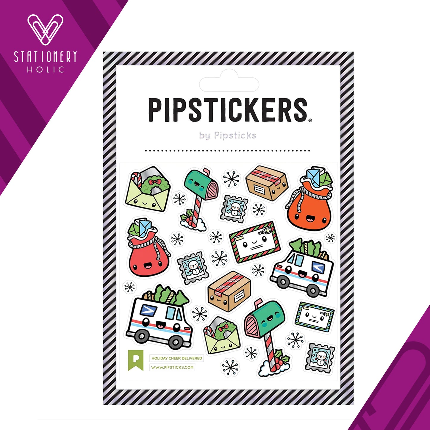 Pipsticks - Stickers 4x4" - Holiday Cheer Delivered