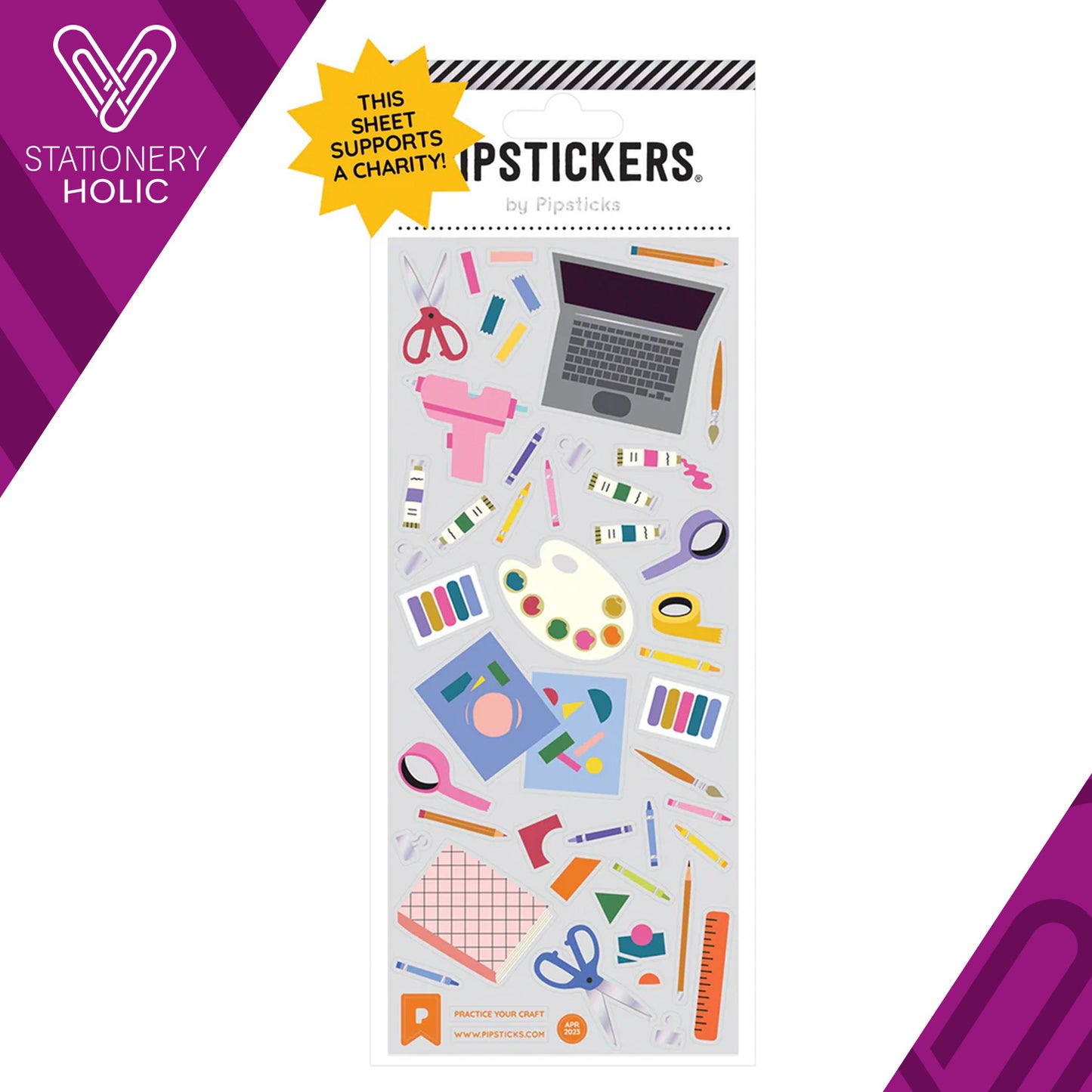 Pipsticks - Stickers 3x7" - Practice Your Craft