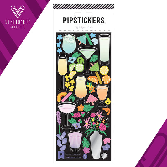 Pipsticks - Stickers 3x7" - Sipping Into Spring