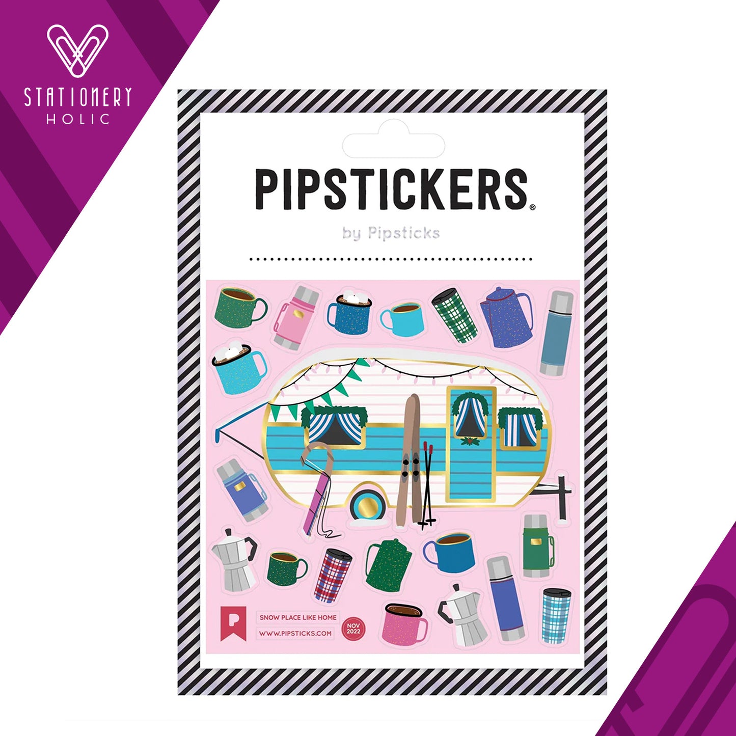 Pipsticks - Stickers 4x4" - Snow Place Like Home