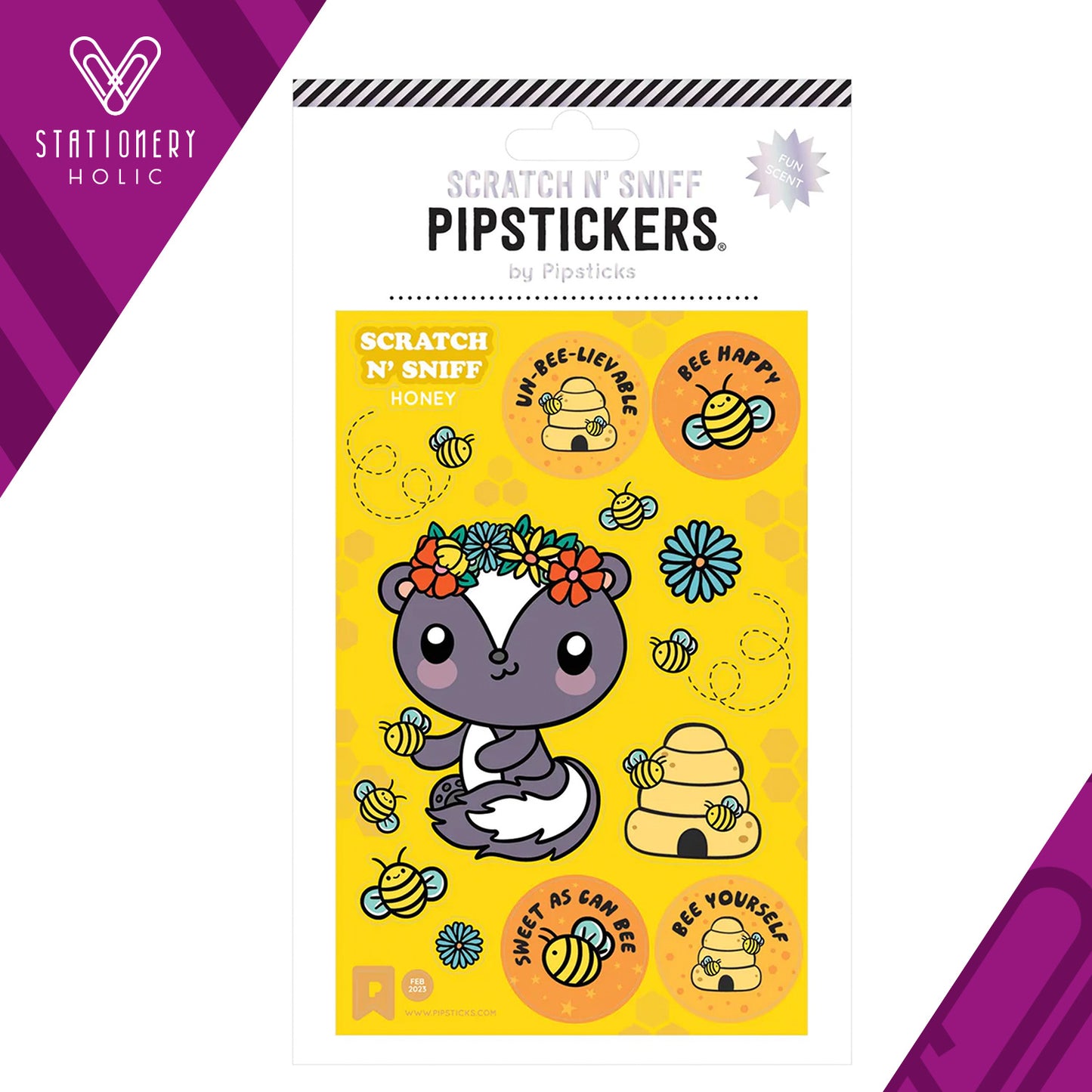 Pipsticks - Stickers Scratch 'n Sniff - Sweet As Can Bee