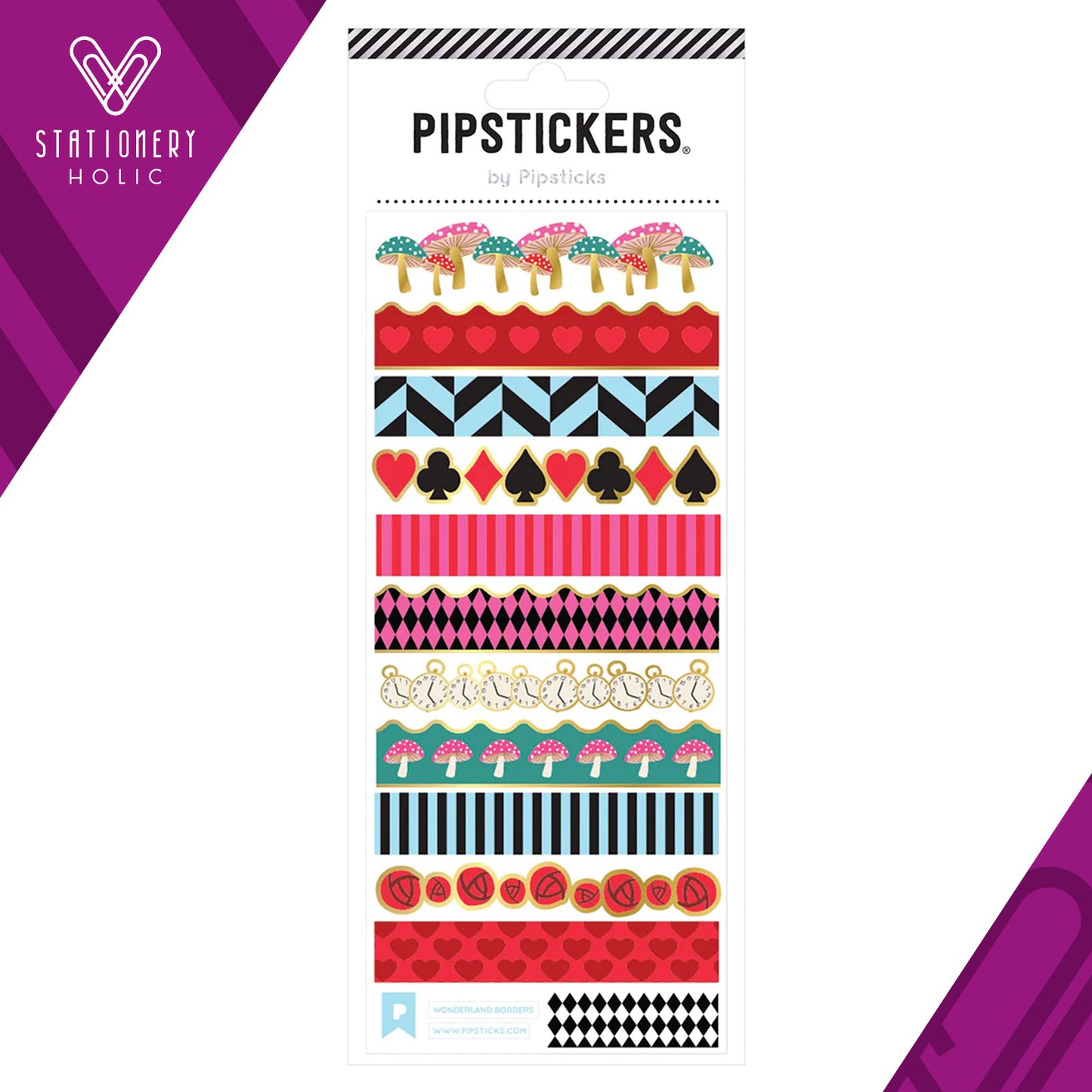 Pipsticks - Stickers 3x7" - Wonderland Borders