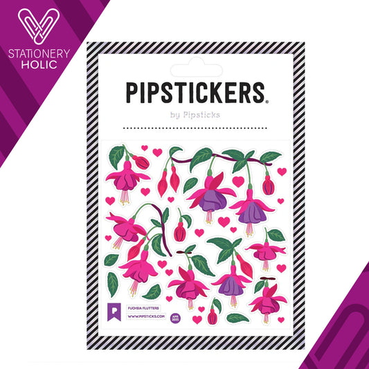 Pipsticks - Stickers 4x4" - Fuchsia Flutters