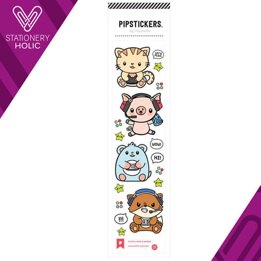 Pipsticks - Stickers 2x8" - Playful Paws & Gamers