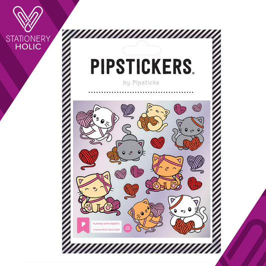 Pipsticks - Stickers 4x4" - Playing With Hearts