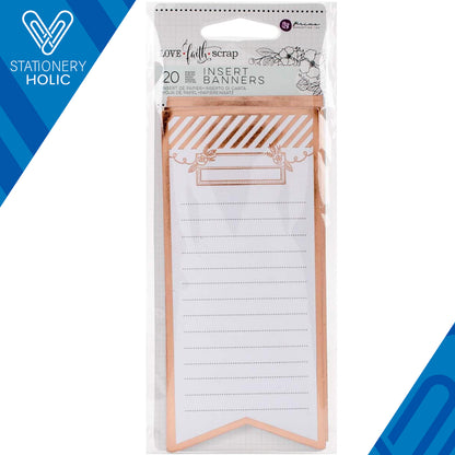 Prima Marketing - Banners Rosegold - Love Faith Scrap