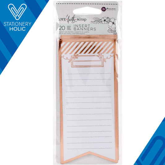 Prima Marketing - Banners Rosegold - Love Faith Scrap