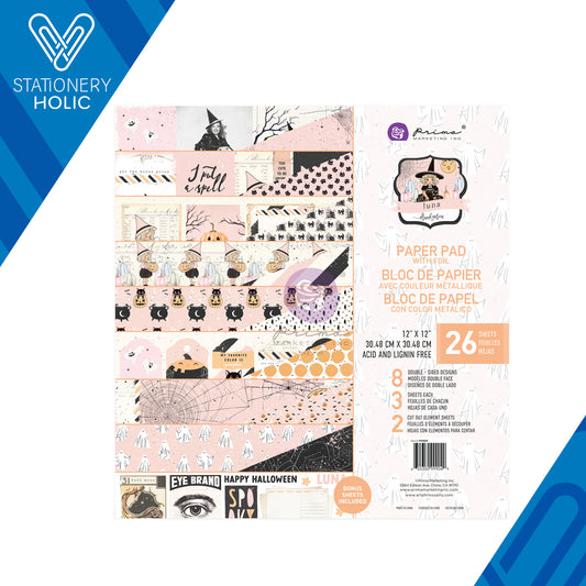 Prima Marketing - Block Papel 12 x 12 con Foil - Luna