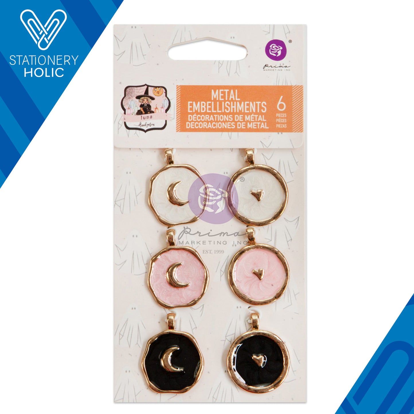 Prima Marketing - Charms - Luna Metal Resin Seals