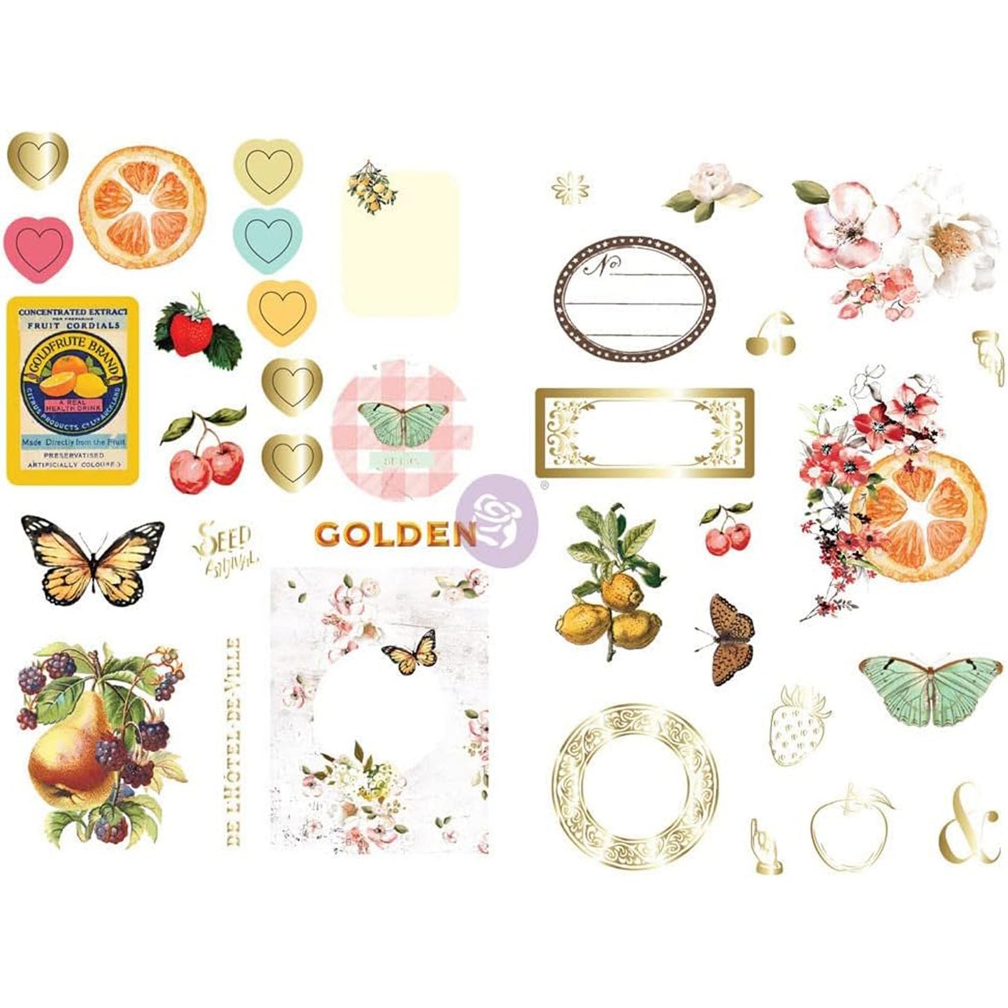 Prima Marketing - Ephemera y Stickers - Fruit Paradise