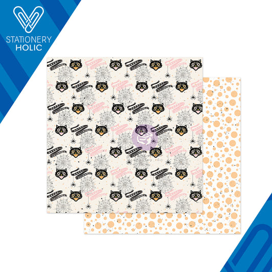 Prima Marketing - Hoja Papel 12 x 12 con Foil - Thirty One Cute & Scary