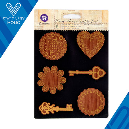 Prima Marketing - Iconos Madera con Foil - Keys & Doilies