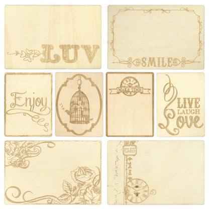 Prima Marketing - Tarjetas Madera 3 x 4" y 6 x 4" - Not Too Shabby