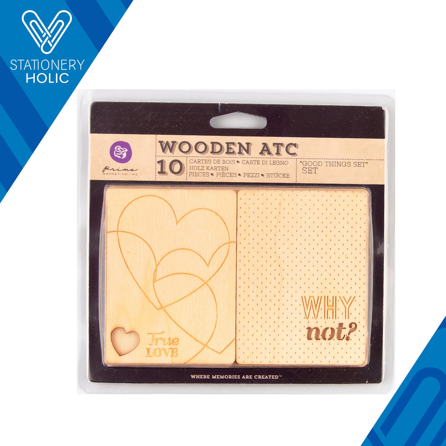 Prima Marketing - Tarjetas Madera 3 x 4" y 6 x 4" - Good Things