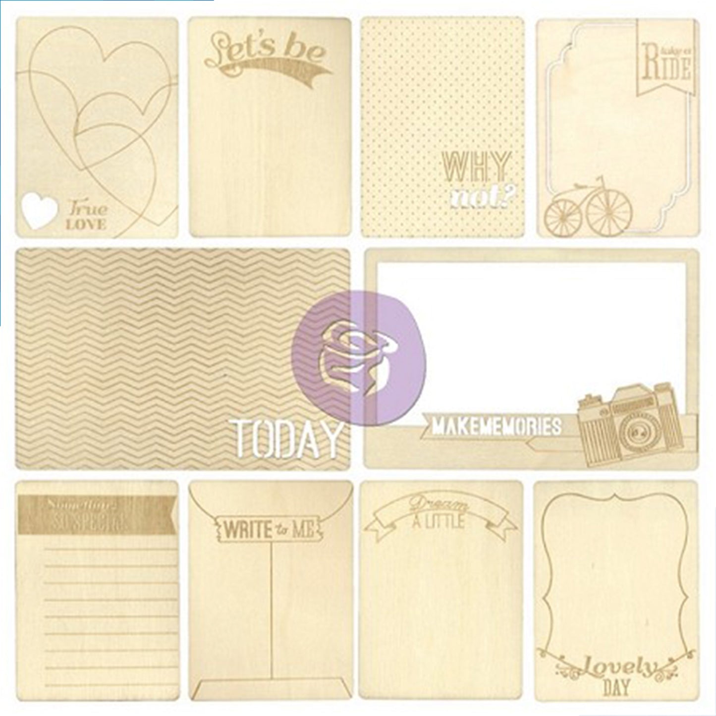 Prima Marketing - Tarjetas Madera 3 x 4" y 6 x 4" - Good Things