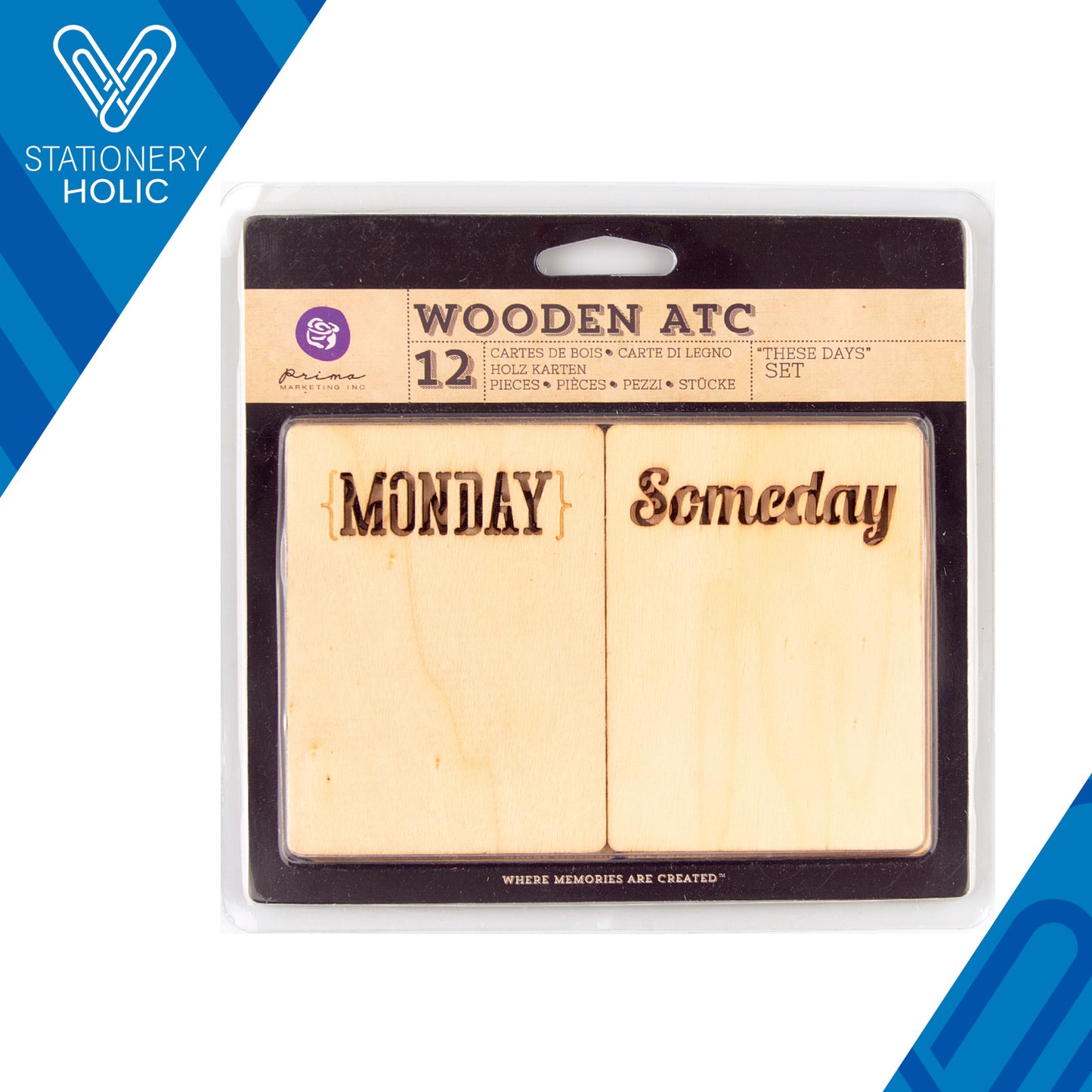 Prima Marketing - Tarjetas Madera 3 x 4" - These Days