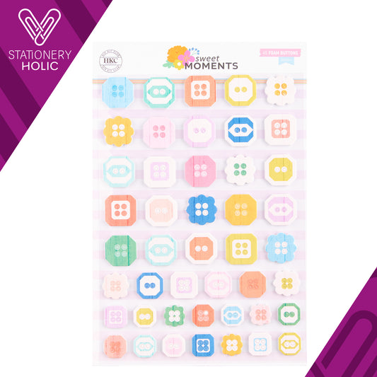 Hip Kit Club - Foam Stickers Buttons - Sweet Moments