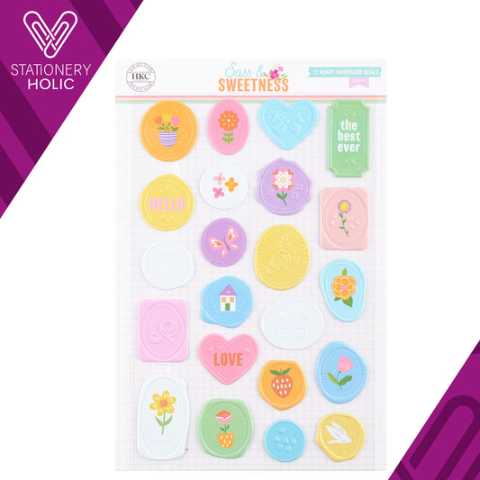 Hip Kit Club - Puffy Stickers Embossed Seals - Sass & Sweetness