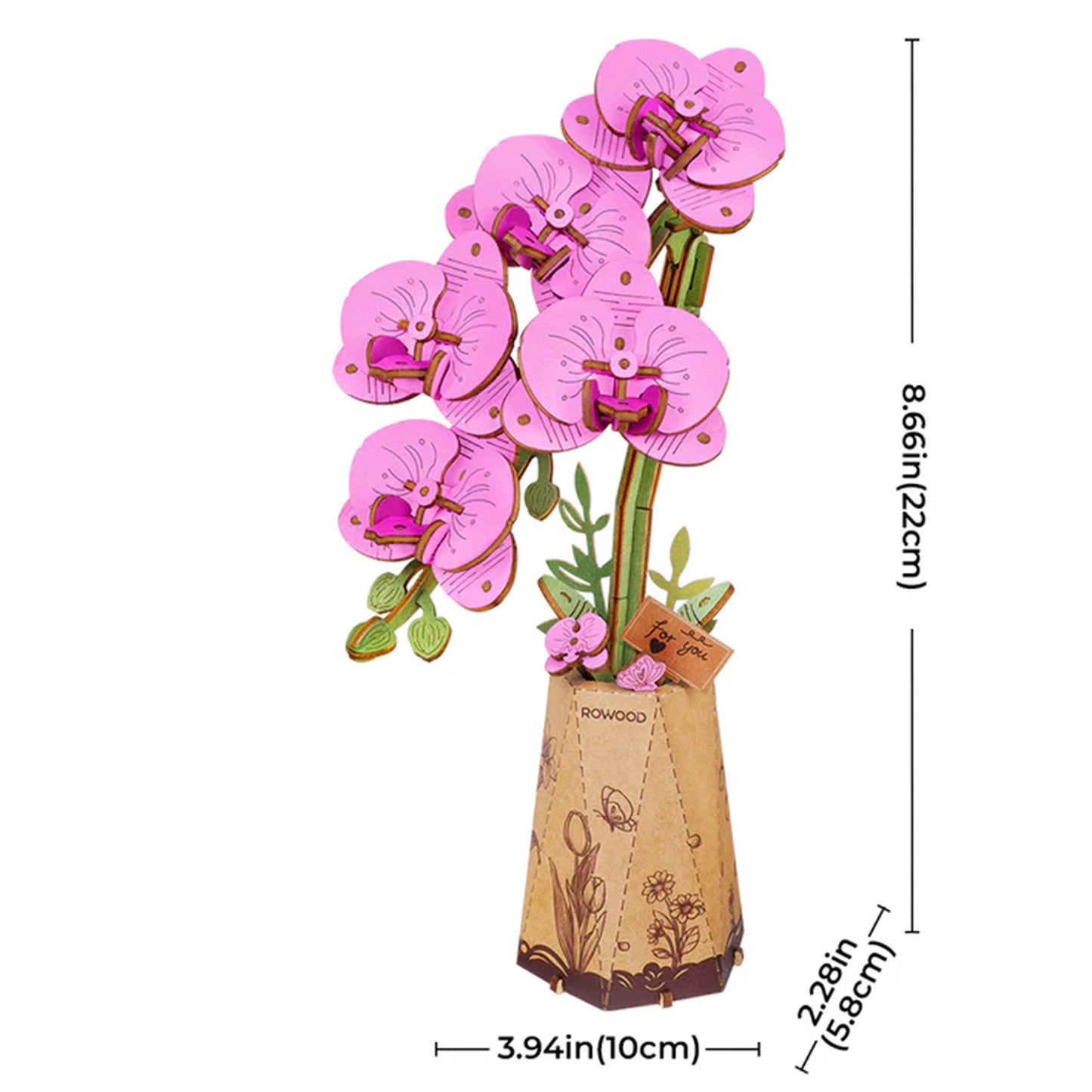 Rolife - Wooden Flowers - Orchid Purple Moth