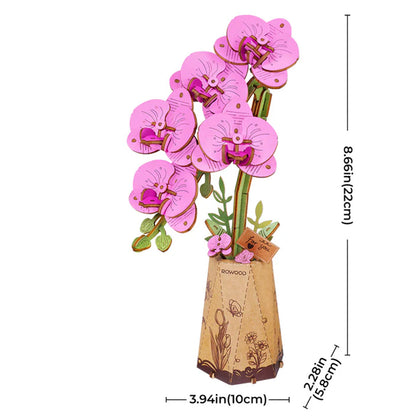 Rolife - Wooden Flowers - Orchid Purple Moth