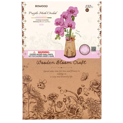 Rolife - Wooden Flowers - Orchid Purple Moth