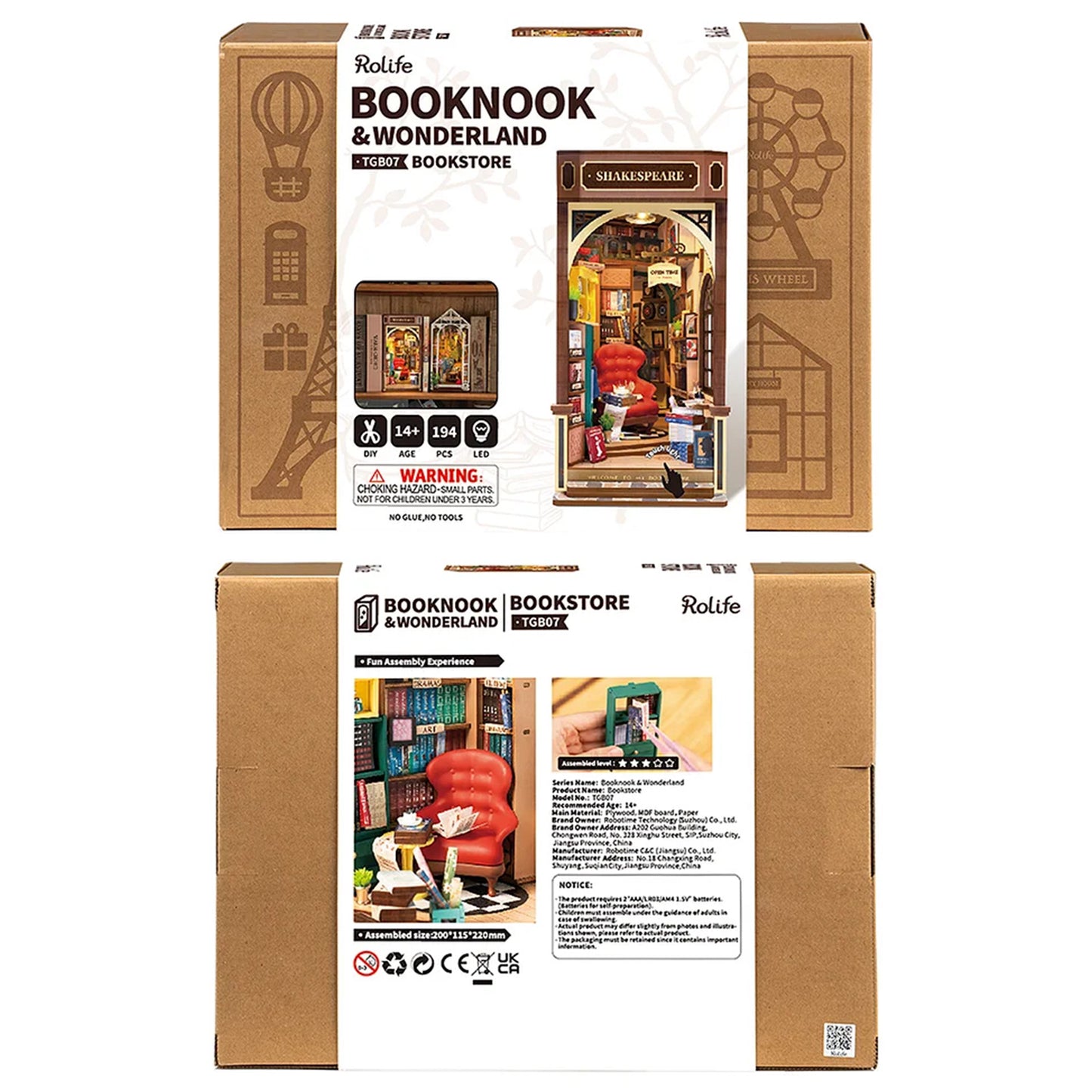Robotime - Booknook - Bookstore