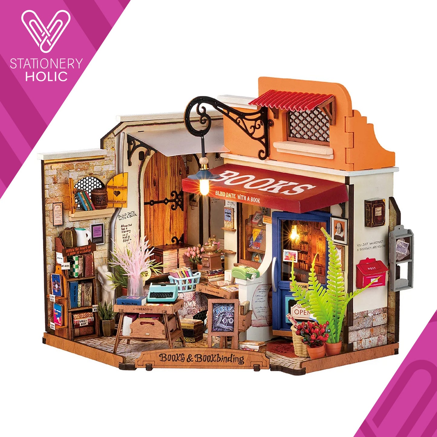 Robotime - Miniature House - Corner Bookstore