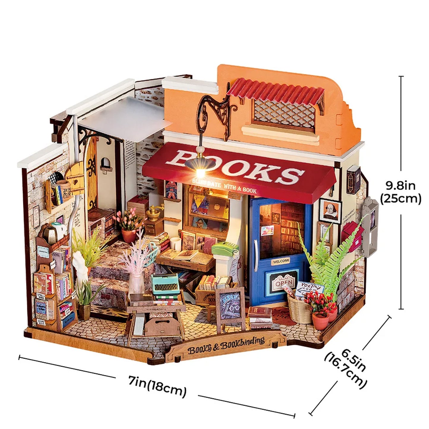 Robotime - Miniature House - Corner Bookstore