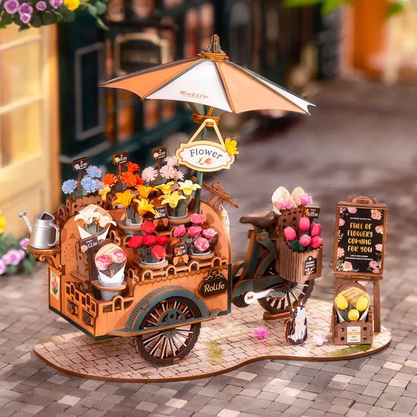 Robotime - Miniature House - Blossom Cart