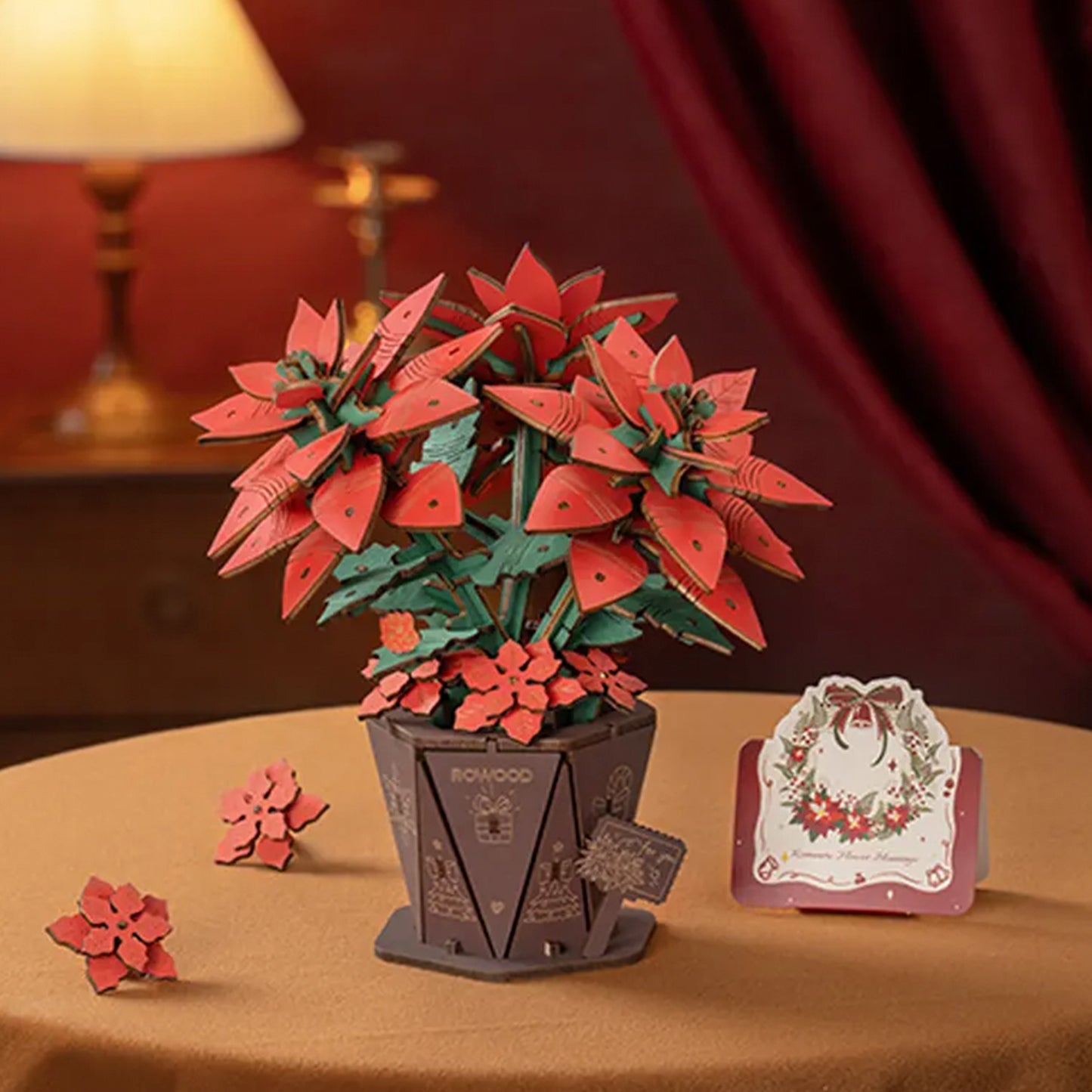 Rolife - Wooden Flowers - Poinsettia