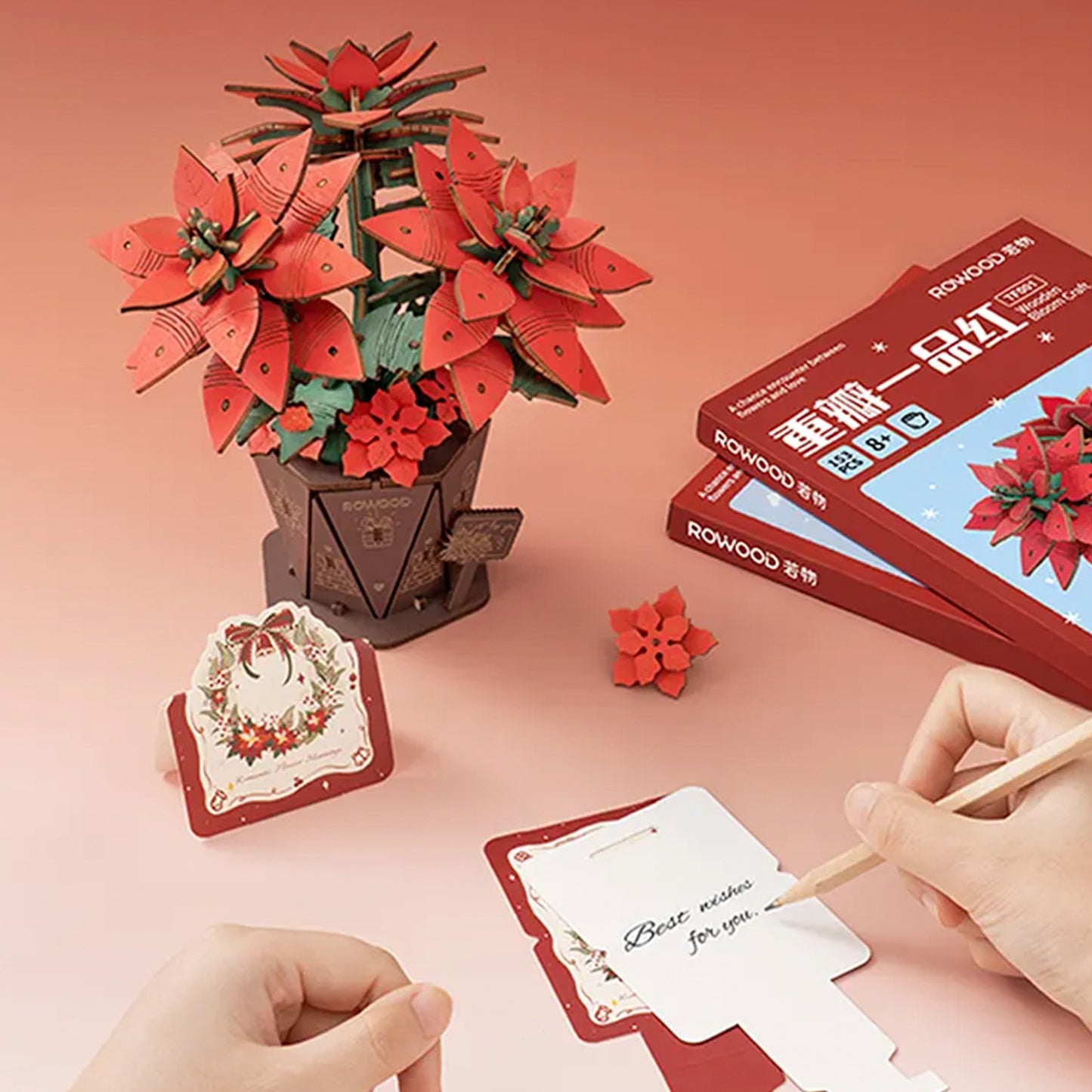 Rolife - Wooden Flowers - Poinsettia