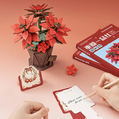 Rolife - Wooden Flowers - Poinsettia