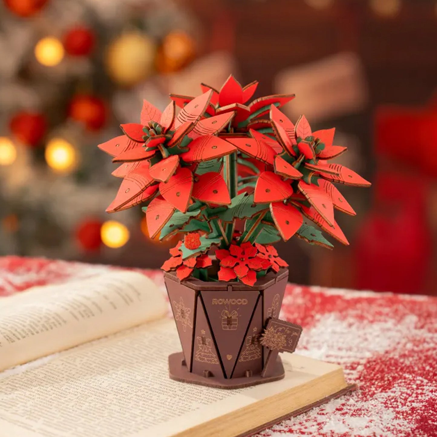 Rolife - Wooden Flowers - Poinsettia