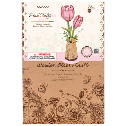 Rolife - Wooden Flowers - Pink Tulip