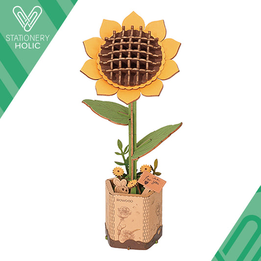 Robotime - Wooden Flowers - Sunflower