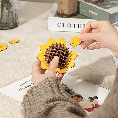 Rolife - Wooden Flowers - Sunflower