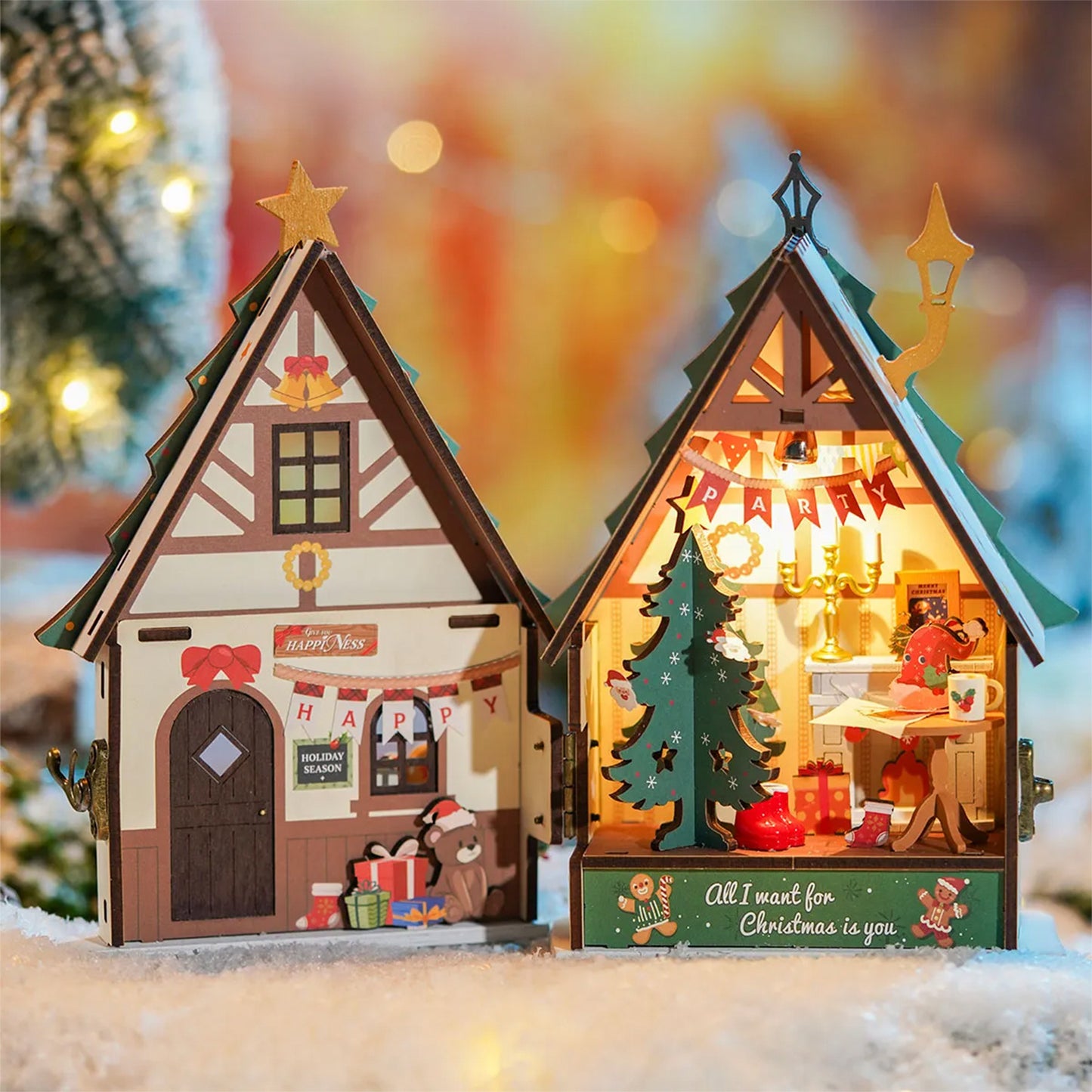 Robotime - Miniature House - Twinkling Christmas House